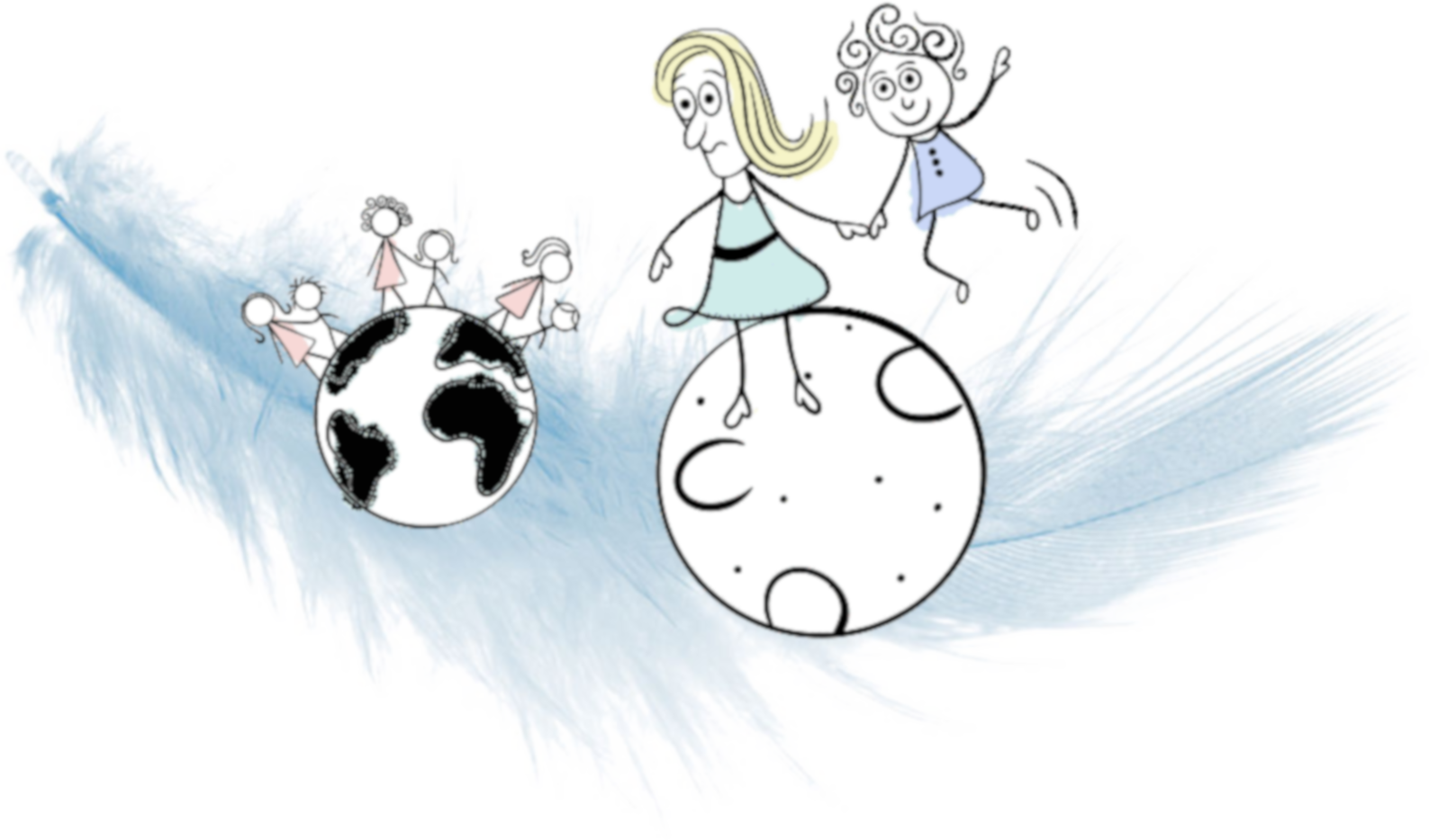 Planète Kate avec plume