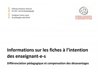 Informations "Différenciation pédagogique et compensation des désavantages"