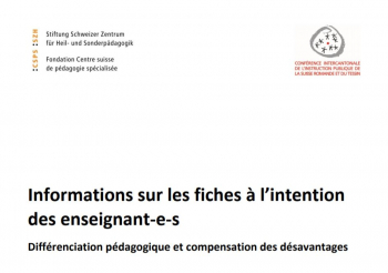 Informations "Différenciation pédagogique et compensation des désavantages"
